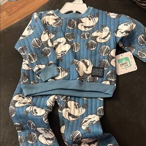 Blue Mickey Mouse Sweatshirt and Pants Set